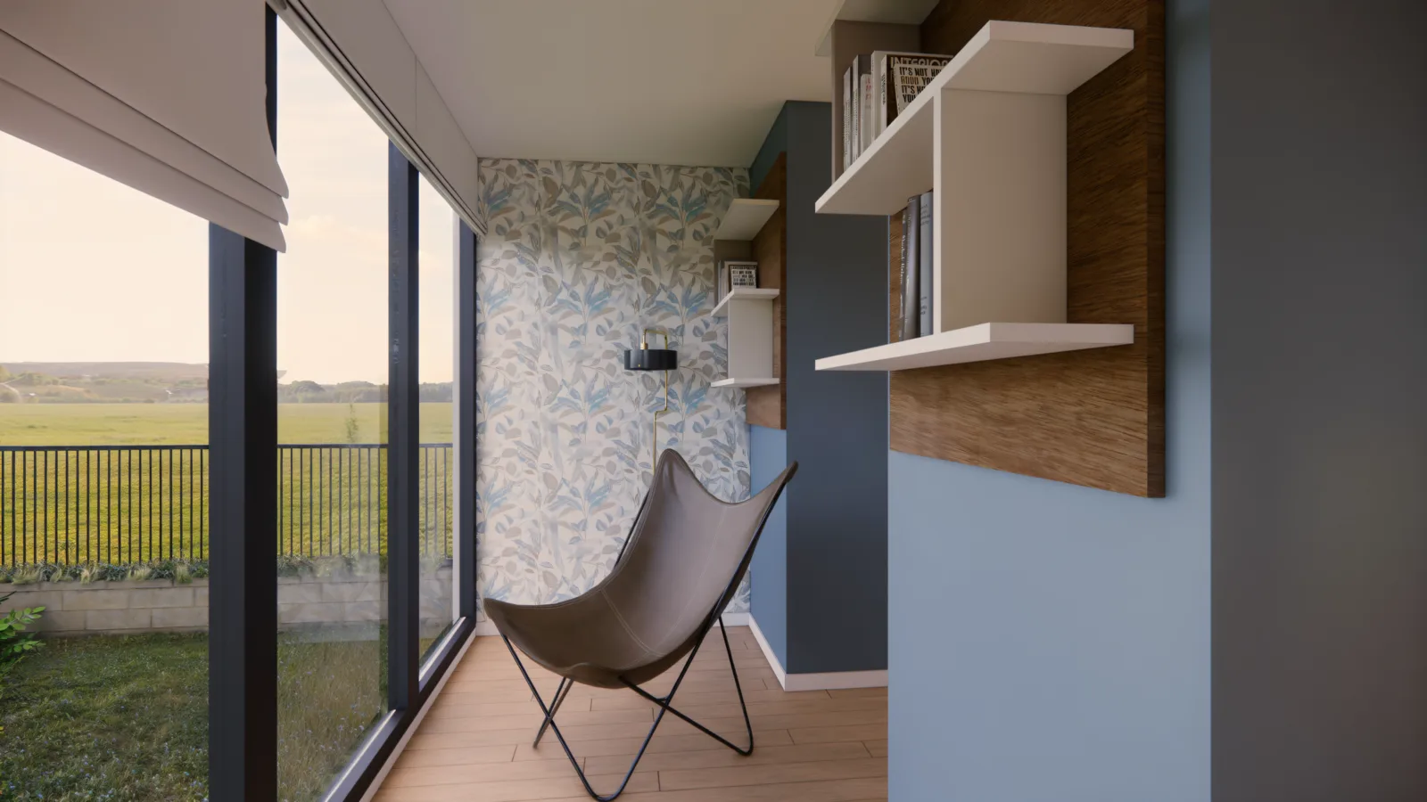 Projeto de design de interiores — sala de leitura