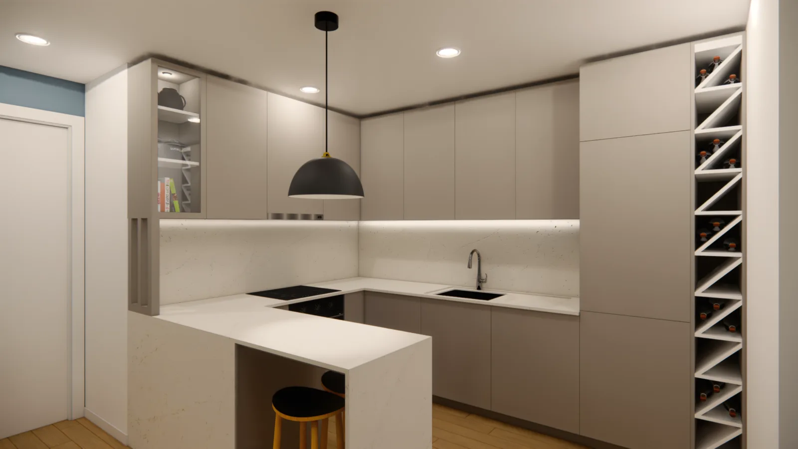 Projeto de design de interiores — cozinha